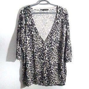 Maurice's size 2 leopard print cardigan